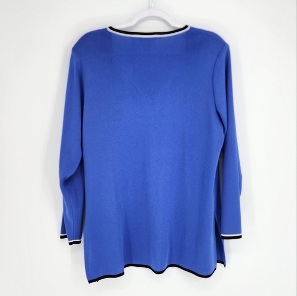 Exclusively Misook Open Front Cardigan Sweater Shoulder Pads Large - Picture 4 of 11